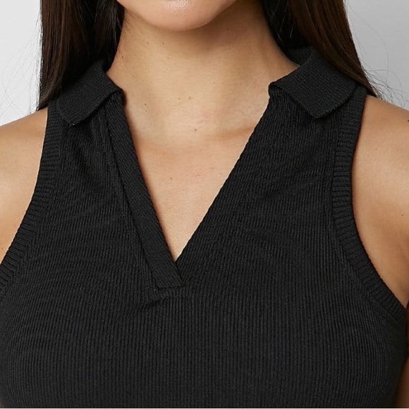 Ribbed Cycling Short & Polo Crop Top - Picture 4 of 7